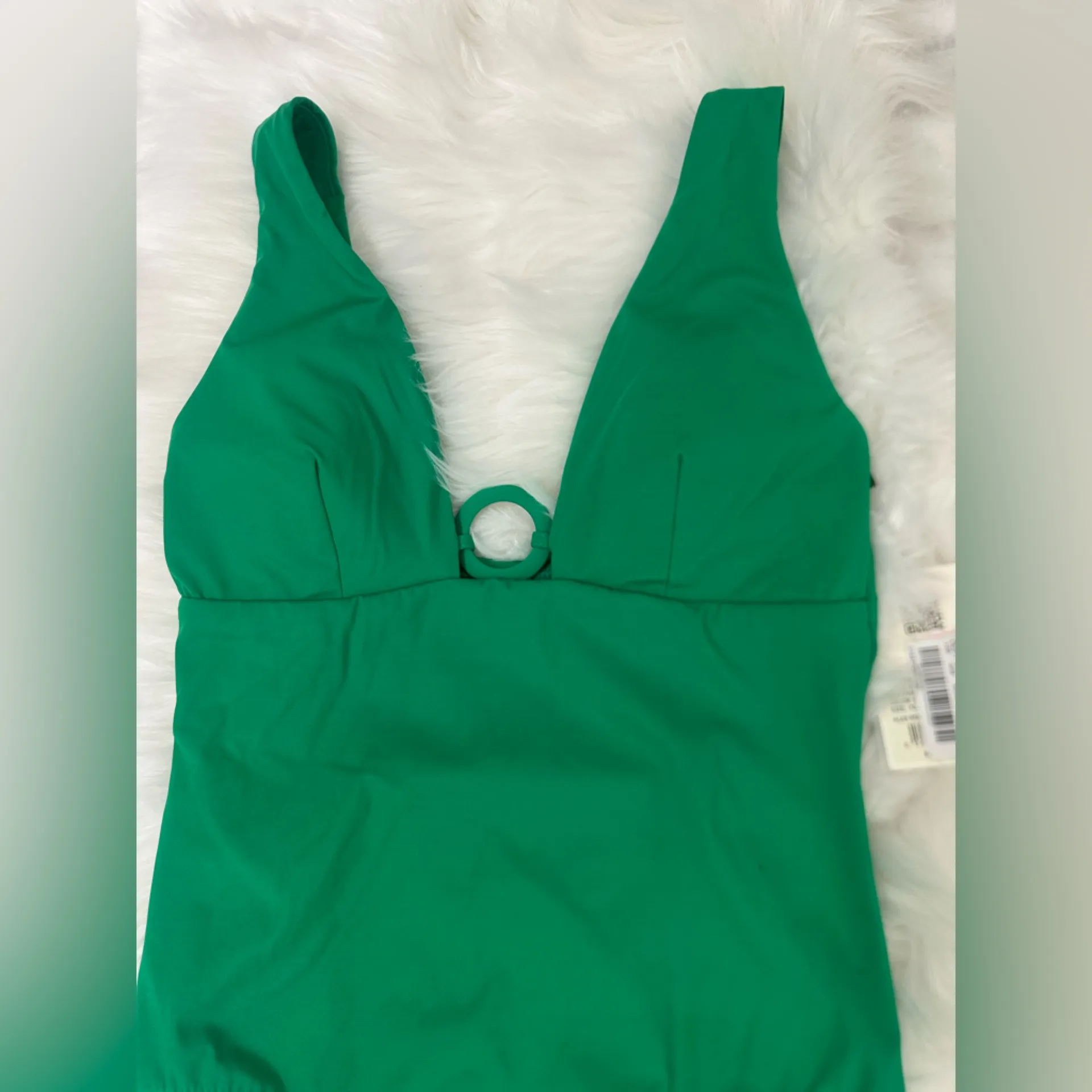 NWT Alex Marie Signature Sculpt Solid Plunge Ring One Piece Swimsuit Size XS - Image 3