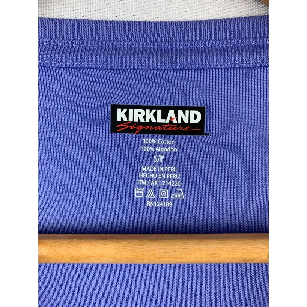 Kirkland Signature Womens Premium Pima Cotton V-Neck Tee Small Purple - Image 3