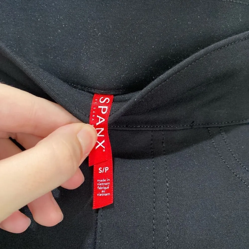SPANX The Perfect Pant Ankle 4 Pocket Black Ponte Size Small - Image 6