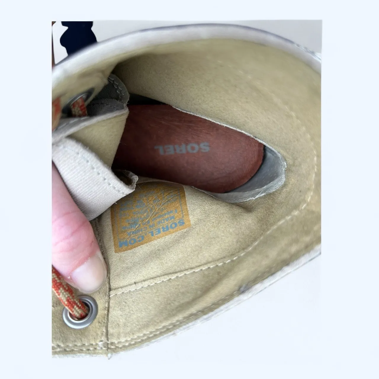 Sorel Joan of Arctic Wedge II PDX Canvas Lace Boots Women's sz 7 Tan Brown - Image 3