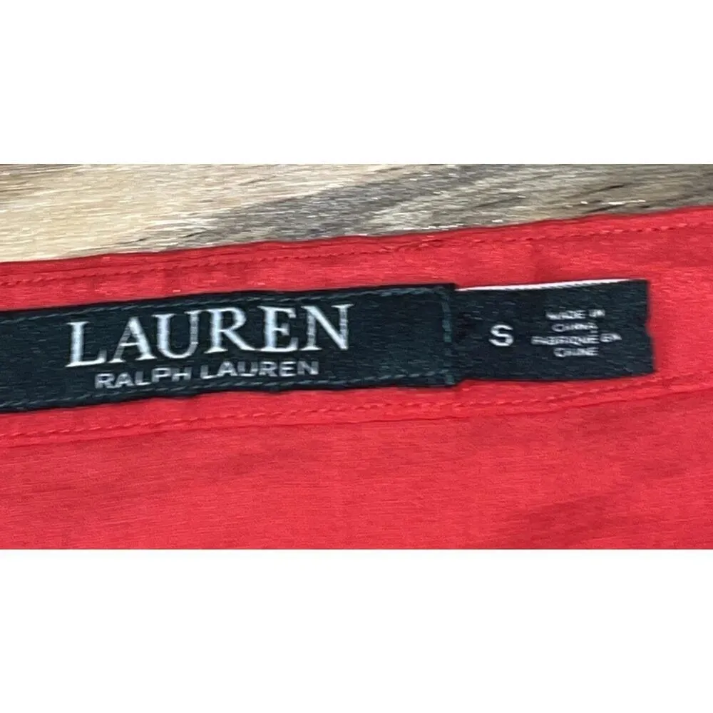 Lauren Ralph Lauren Tunic Size Small Red Boho Festival Nautical Old Money Beach - Image 4