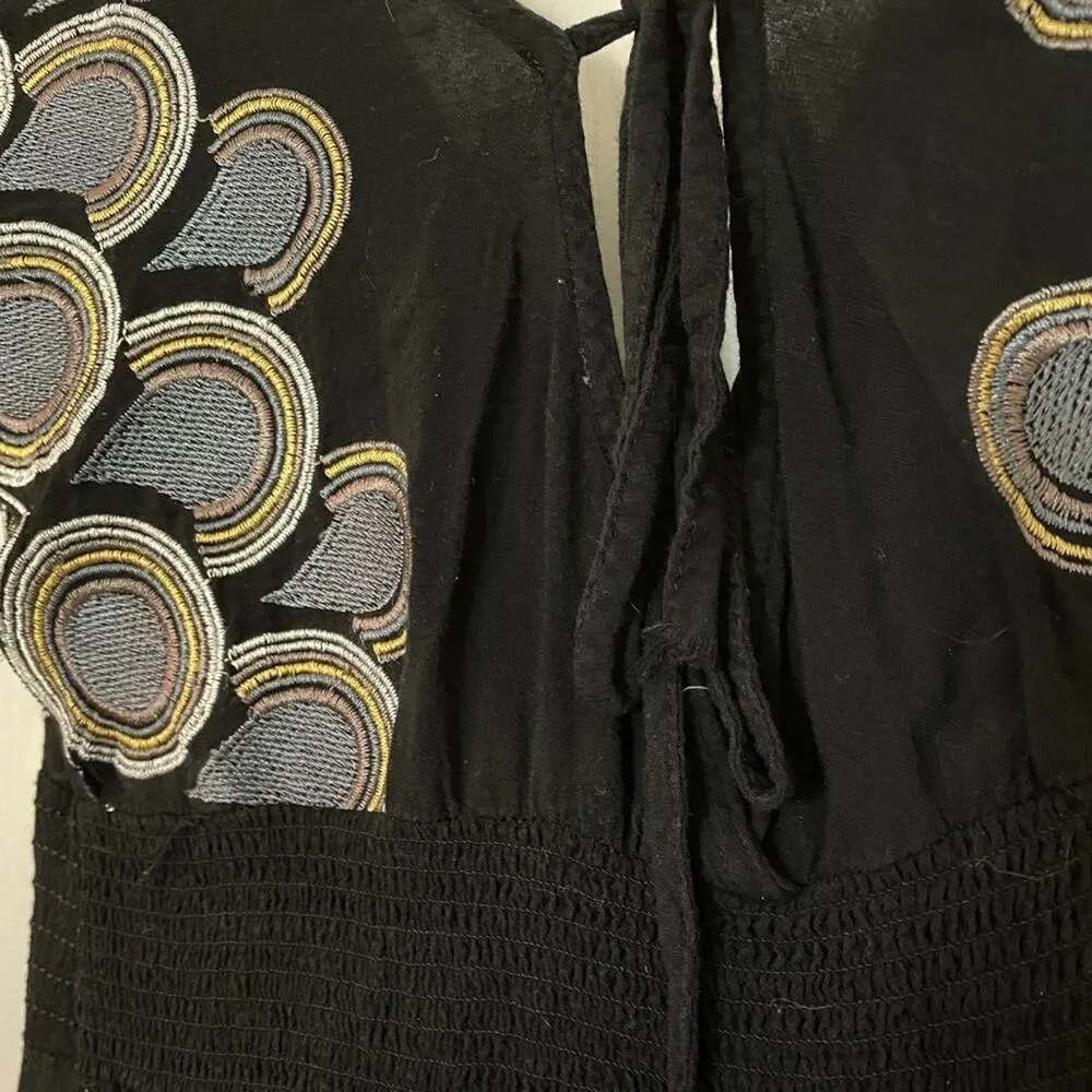 Lucca Couture Black scalloped-Appliqué Short Dress size Small - Image 4