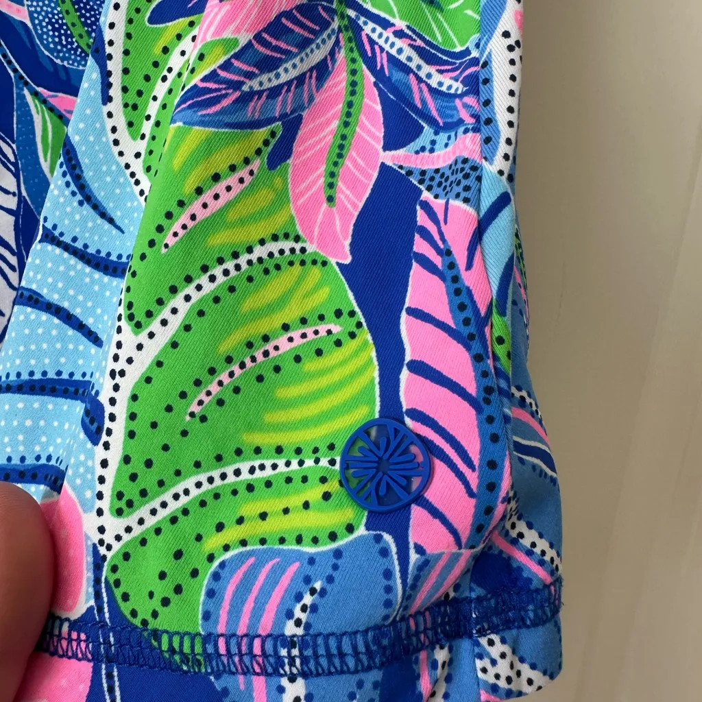 Lilly Pulitzer Blue Beleaf In Yourself AILA LUXLETIC SKORT Size M - Image 5
