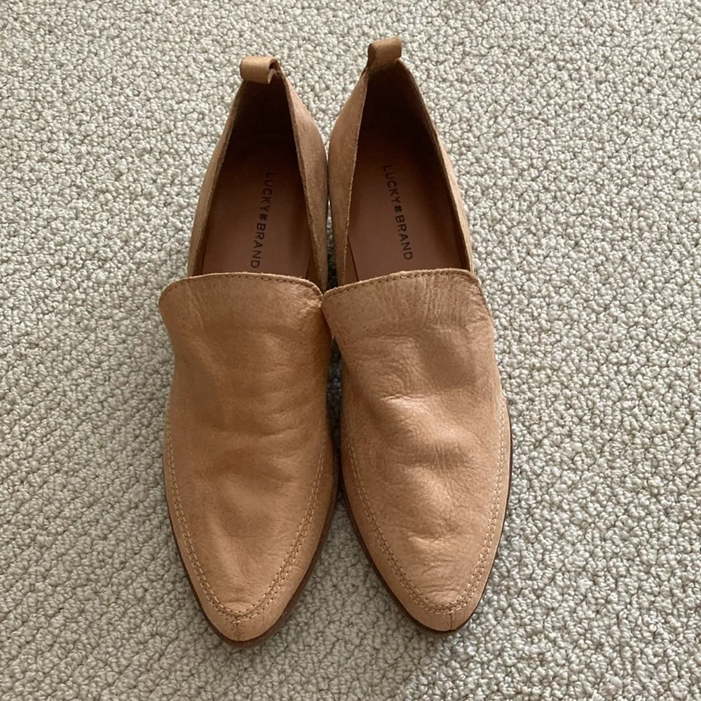 Lucky Brand Genuine Leather Camel Closed Toe Pumps Mules Women’s Size 8 NWOB - Image 5