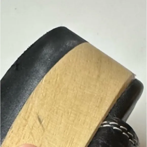 Miista Deanne Black Leather Chunky Wood Platform Sandals – 8.5 Tan - Image 9