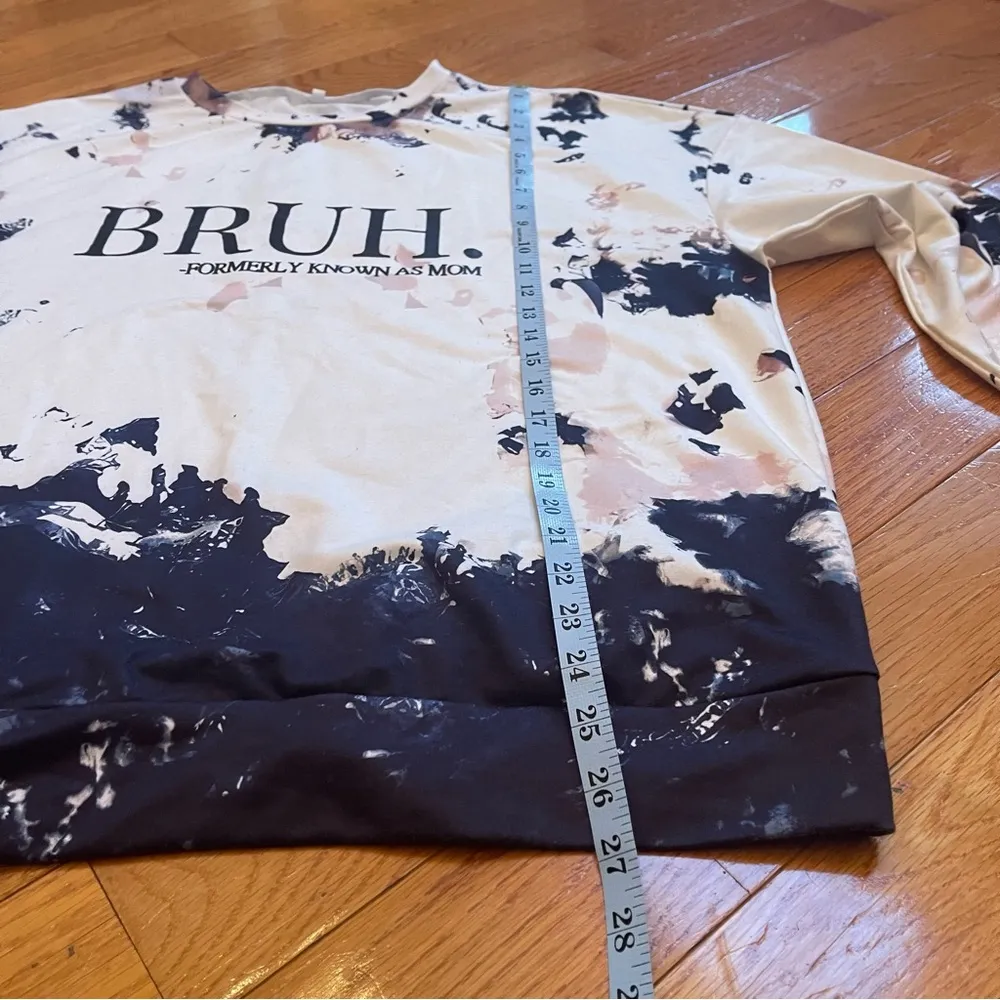 Bruh Formerly Known As Mom Hoodie Sweatshirt Funny Print Shirt Crewneck Shirt Brown Size XL - Image 5