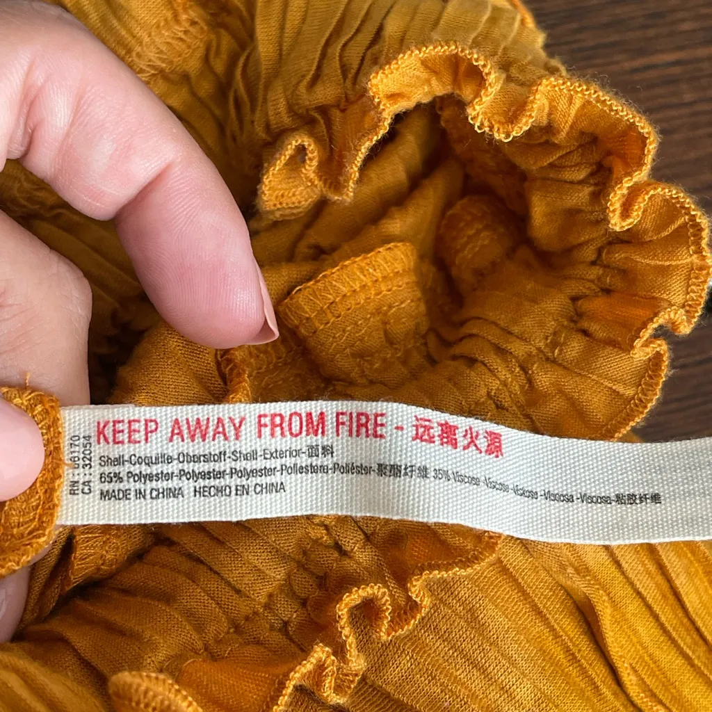 FP Movement Mustard Yellow Pleated Pants Size XS - Image 3