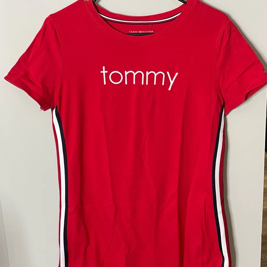 Tommy Hilfiger Athleisure T-shirt Mini Golf Red Dress Small Excellent Condition - Image 7