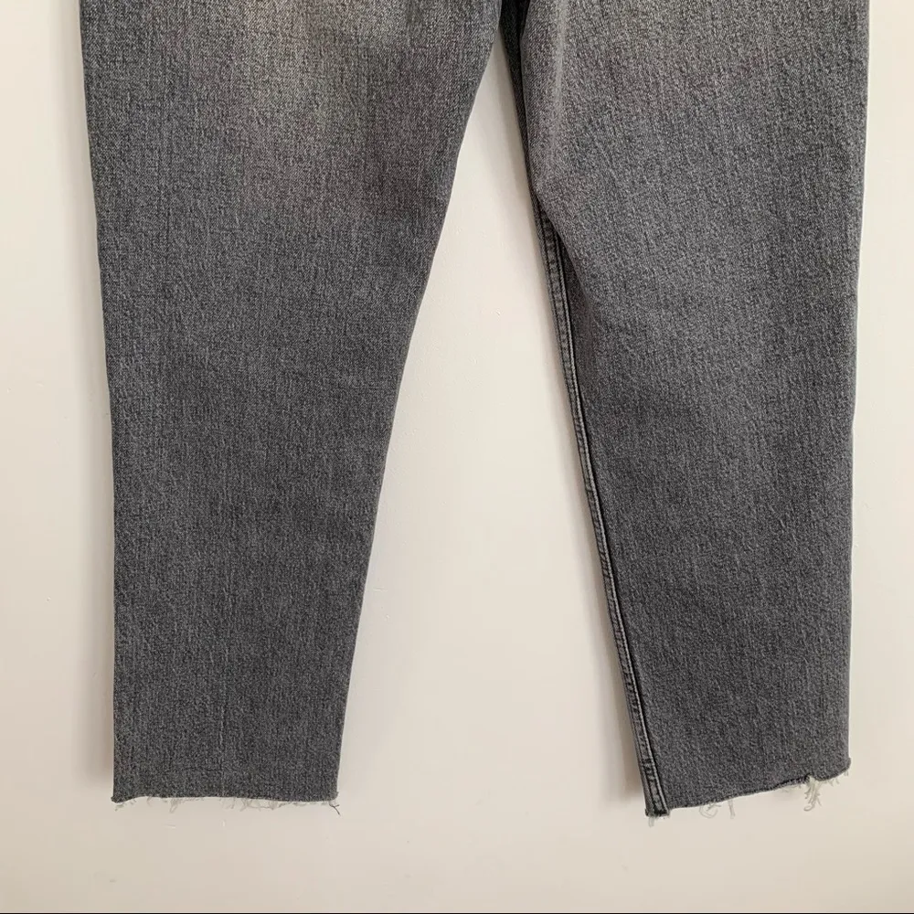 NWOT TOPSHOP High Rise Raw Waist Cropped Straight Jeans Size 26 - Image 8