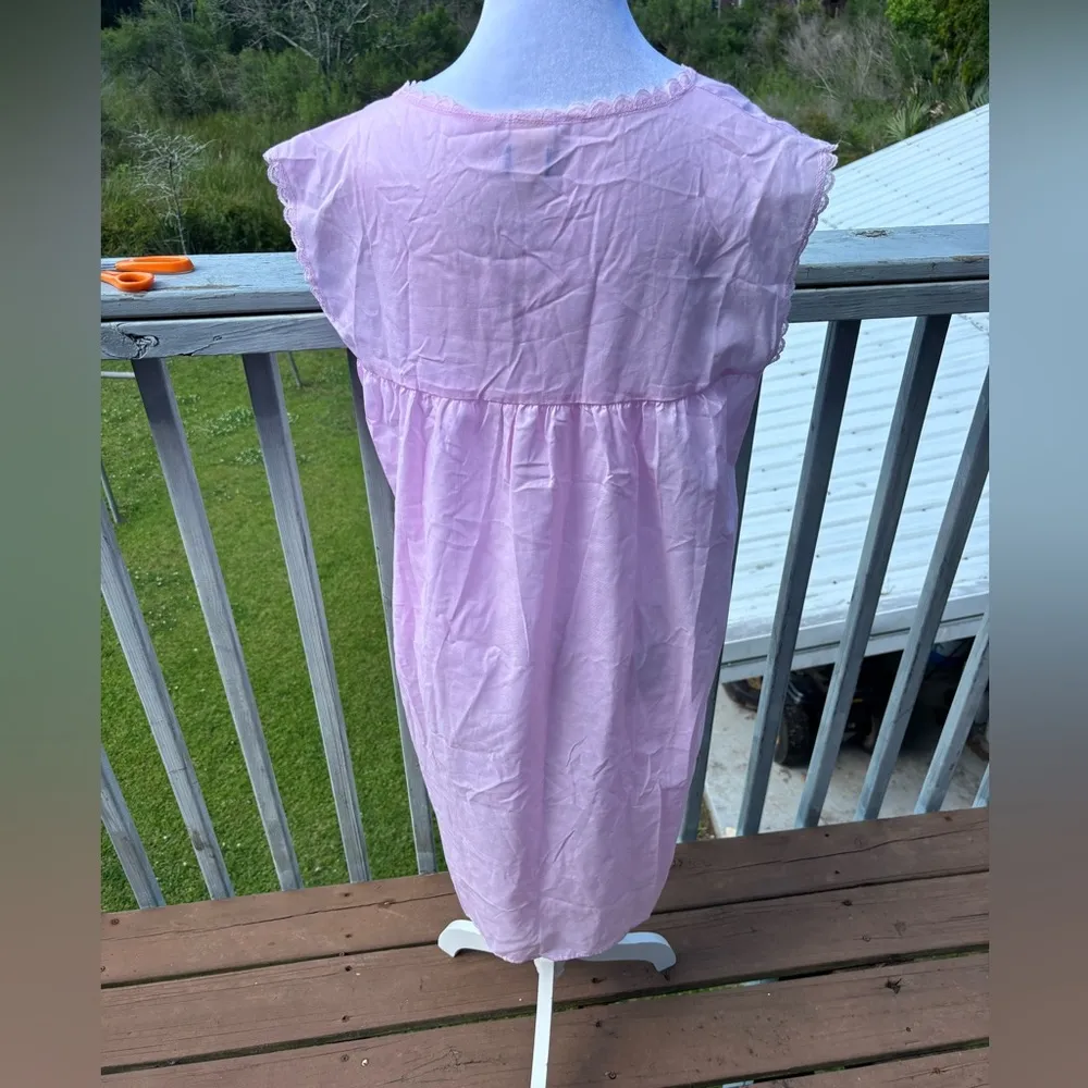 VTG Elsie of Miami Poly Cotton Gown Shift Women’s Size 2XL Pink - Image 2