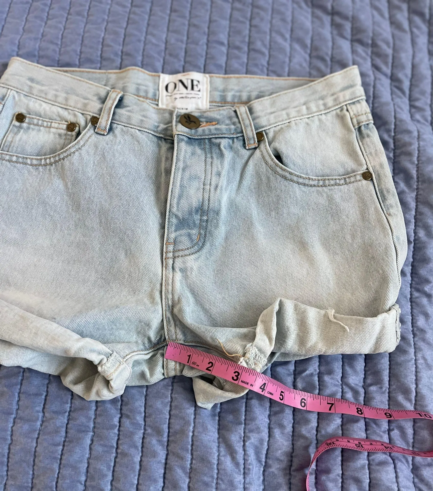 Chargers Medium Rise Relaxed Fit Denim Shorts - Image 8