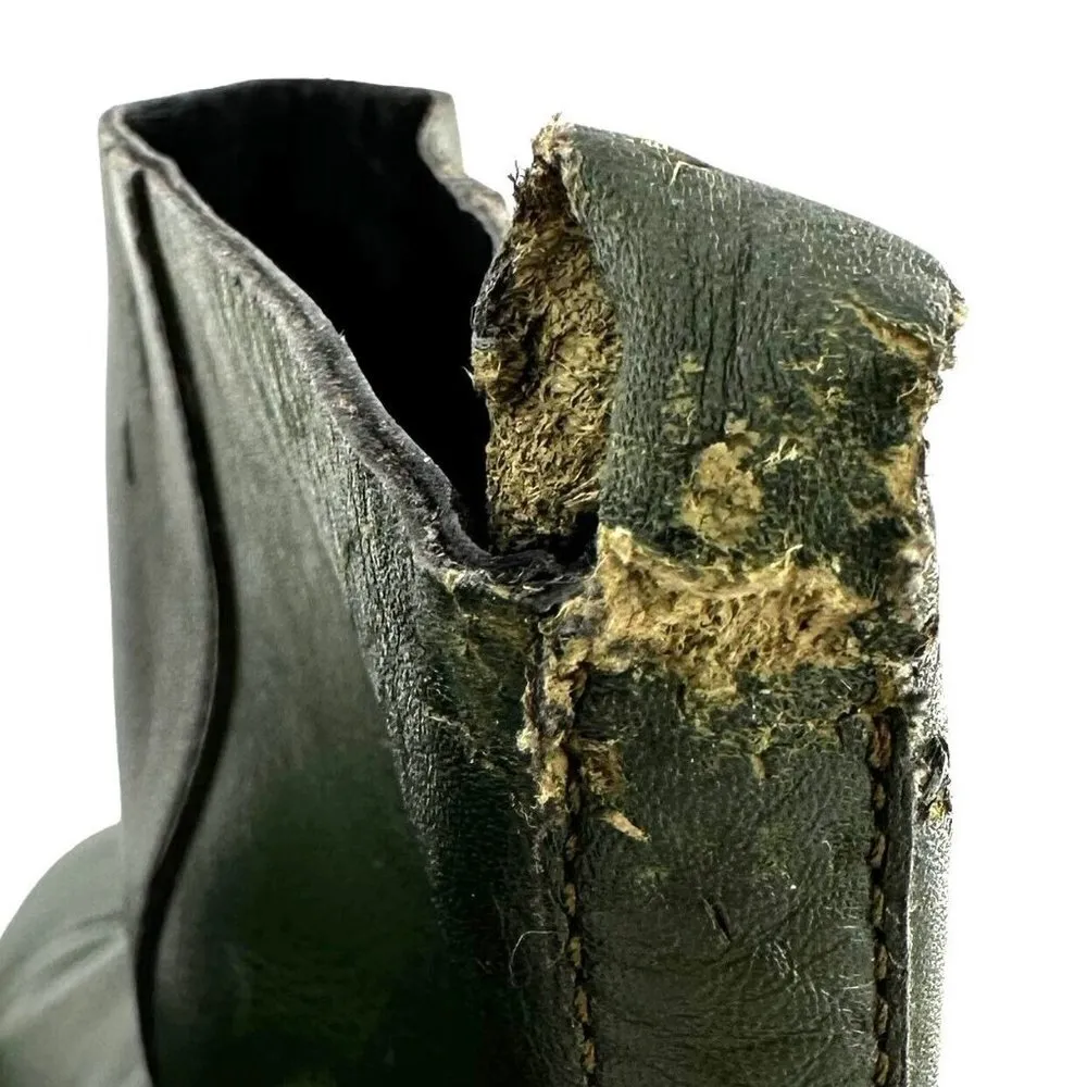 Theysken's Theory Forest Green Leather Chelsea Ankle Boots Size 39 - Image 8