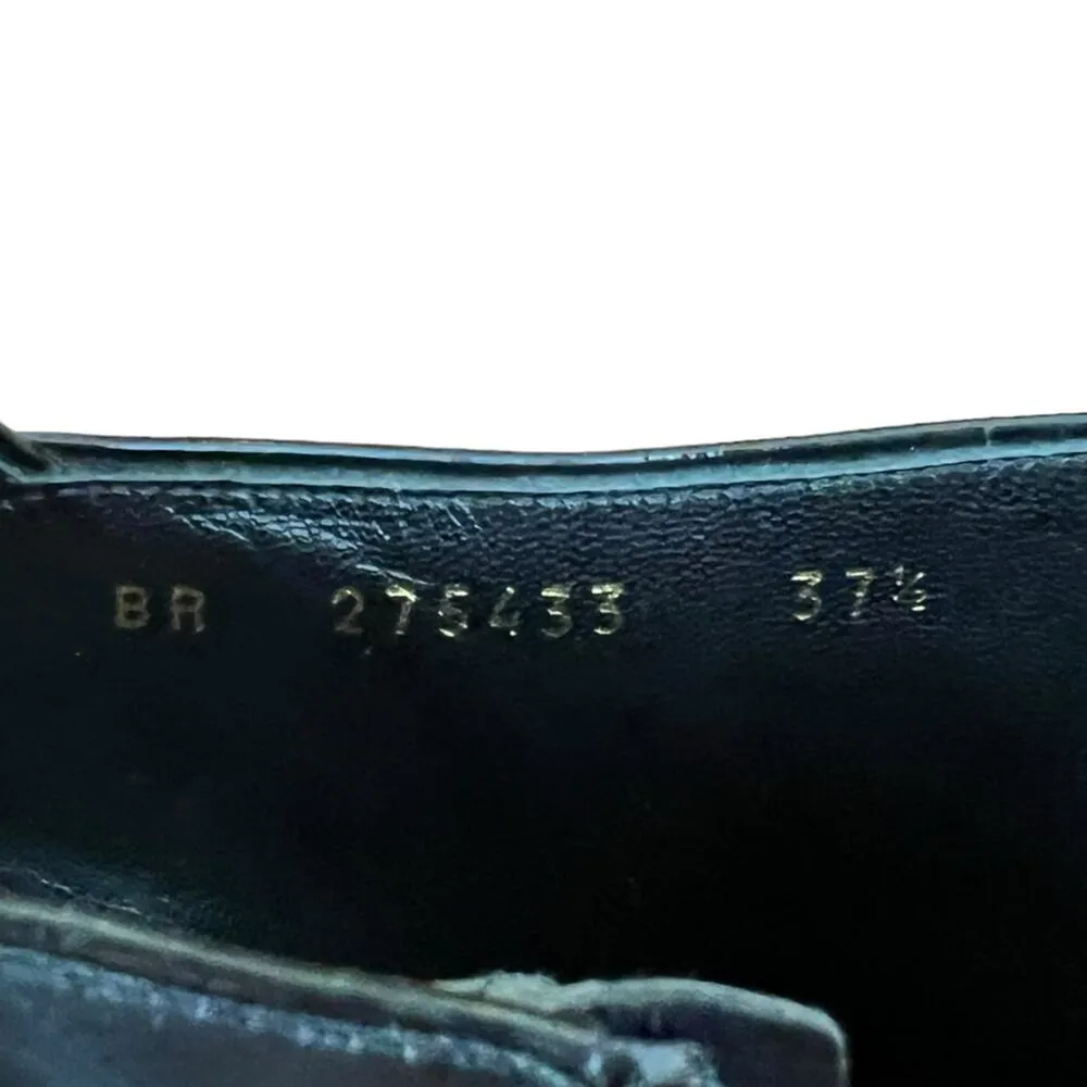 Yves Saint Laurent Womens Tribute 105 Black Leather Platform Heeled Ankle Boots - Image 11