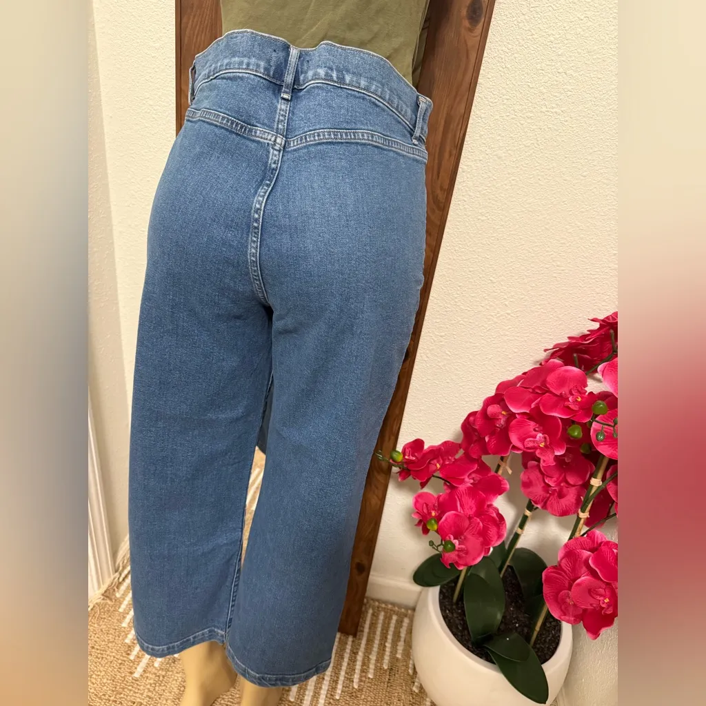 Express Blue Ankle Cropped Jeans - Image 2