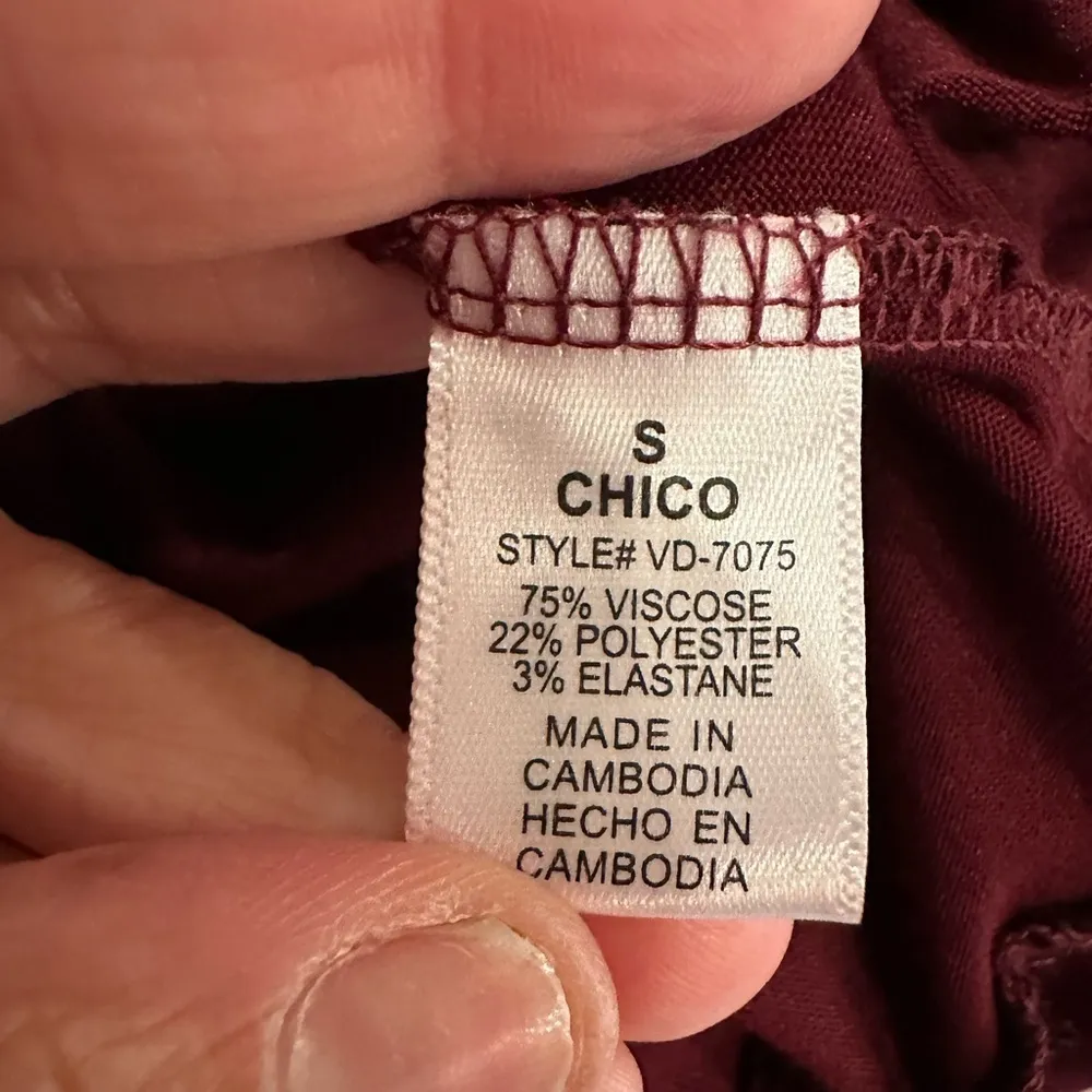 Zenana Outfitters Ruffle Round Neck Shirt Dress Burgundy Small - Image 10