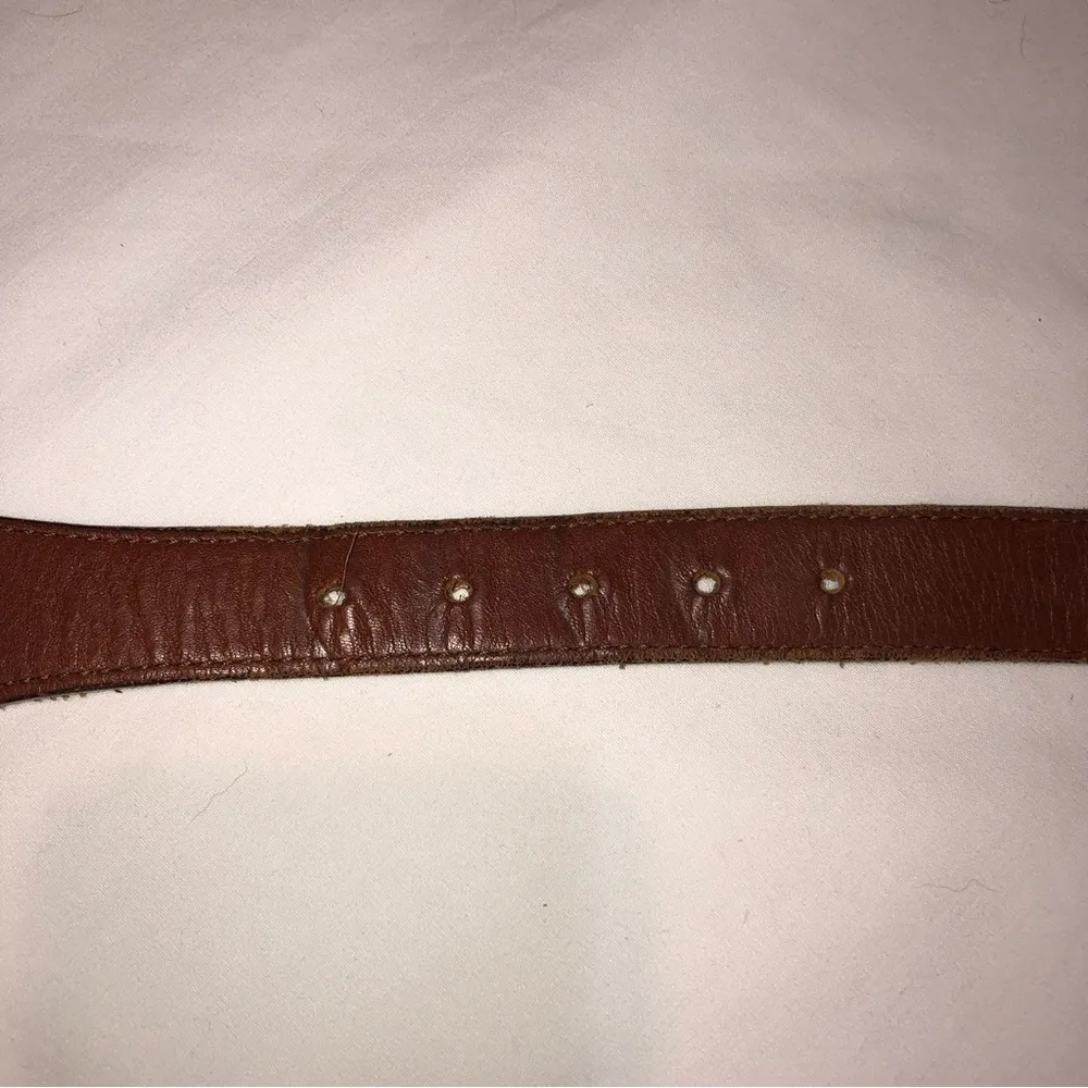 Vintage Wild Animal Studded Brown Leather Belt Unisex - Image 9