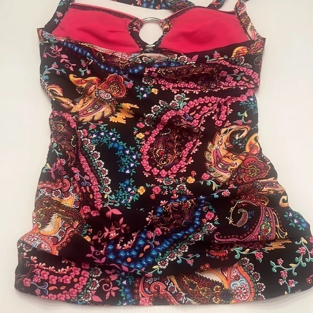 Kenneth cole Gypsy Gem Paisley Keyhole Tankini size small bikini bottom medium - Image 6