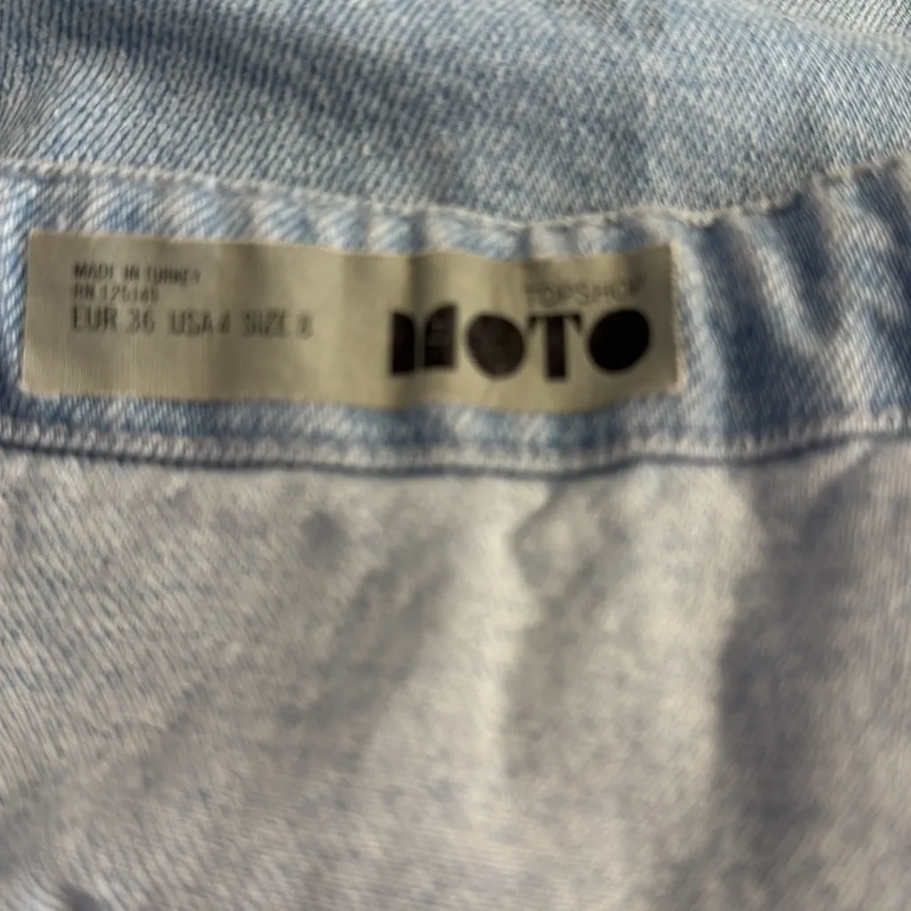 Topshop  Wrap Denim Mini Skirt 4 - Image 3