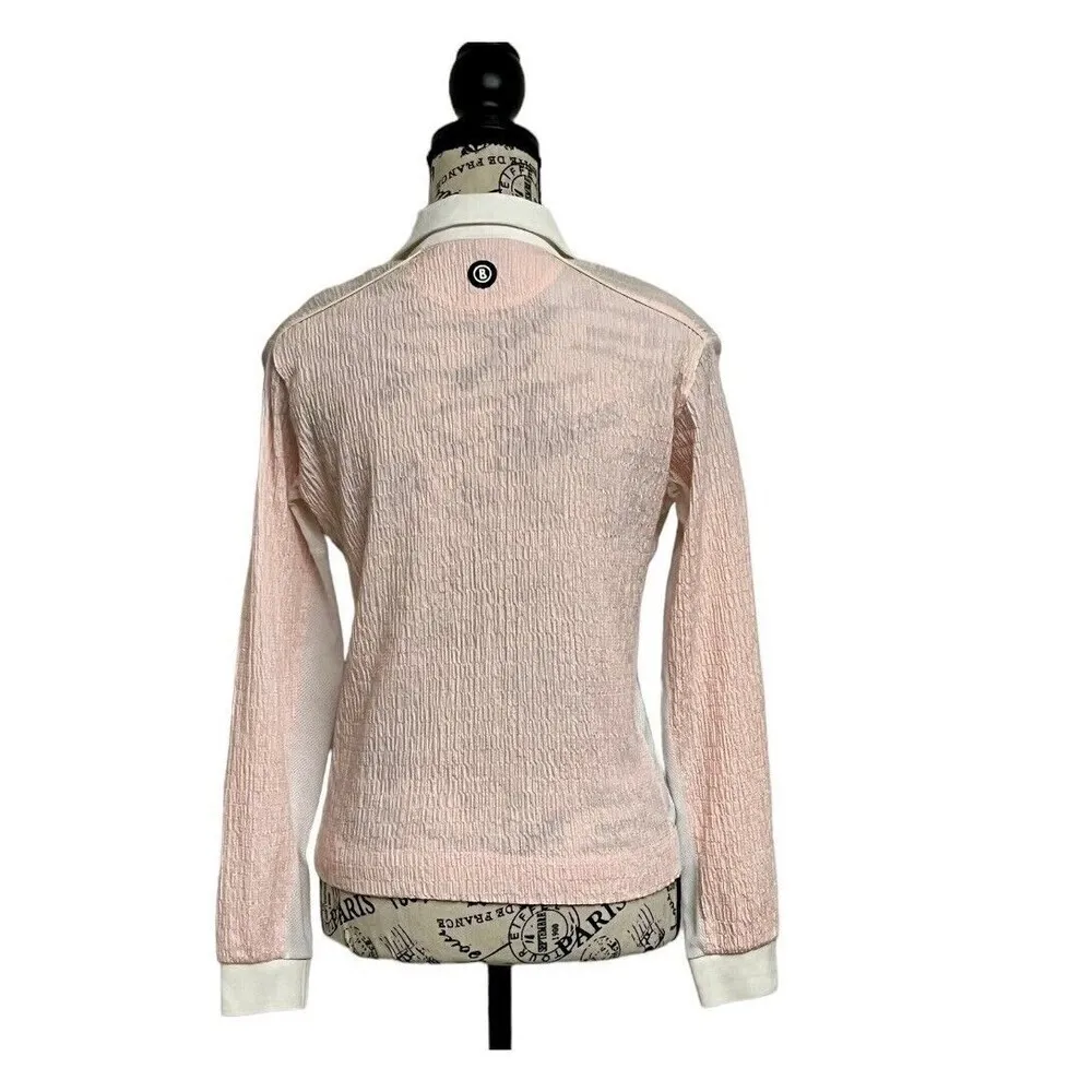 BOGNER Womens Pink Rutched Vented Side Base Layer 1/2 Snap Henley Top 36 Size undefined - Image 4