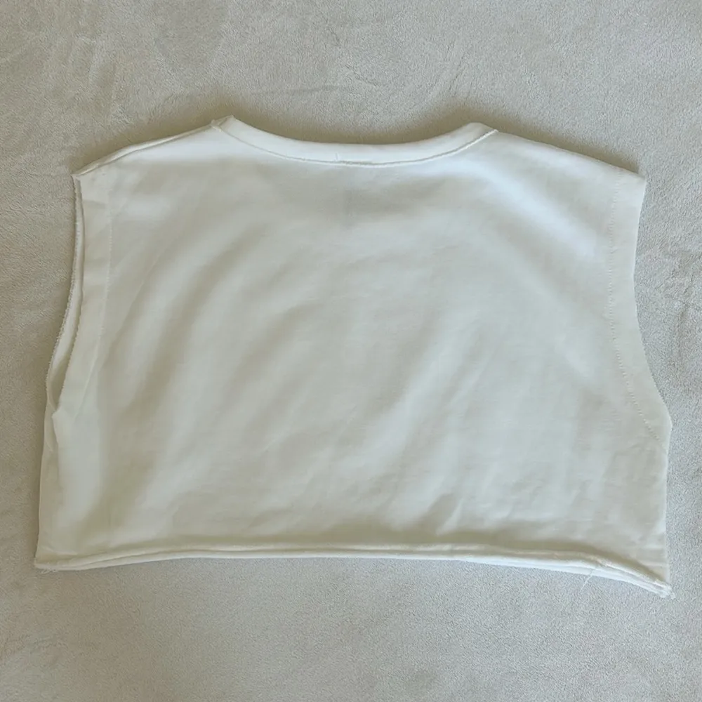 White Cropped Athletic Top - Image 3