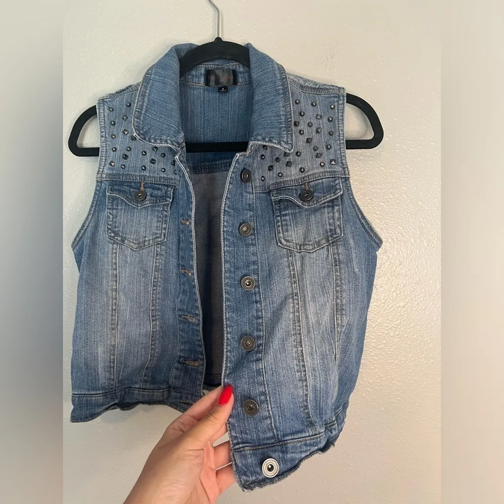 Fire Los Angeles  denim studded vest - Image 3