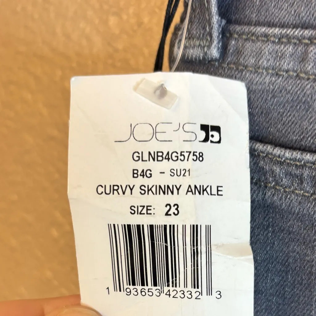 Joe's Jeans Womens Curvy Skinny Ankle Jeans Size 23 Stretch Mid-Rise Gray - Image 3