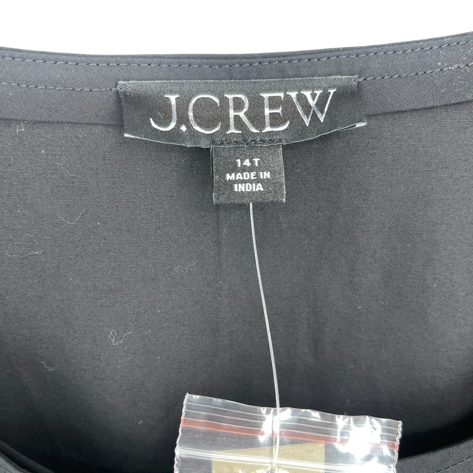 J.Crew Wren mini shirt dress cotton blend poplin Black Size 14 TALL T14 14T NWT - Image 6