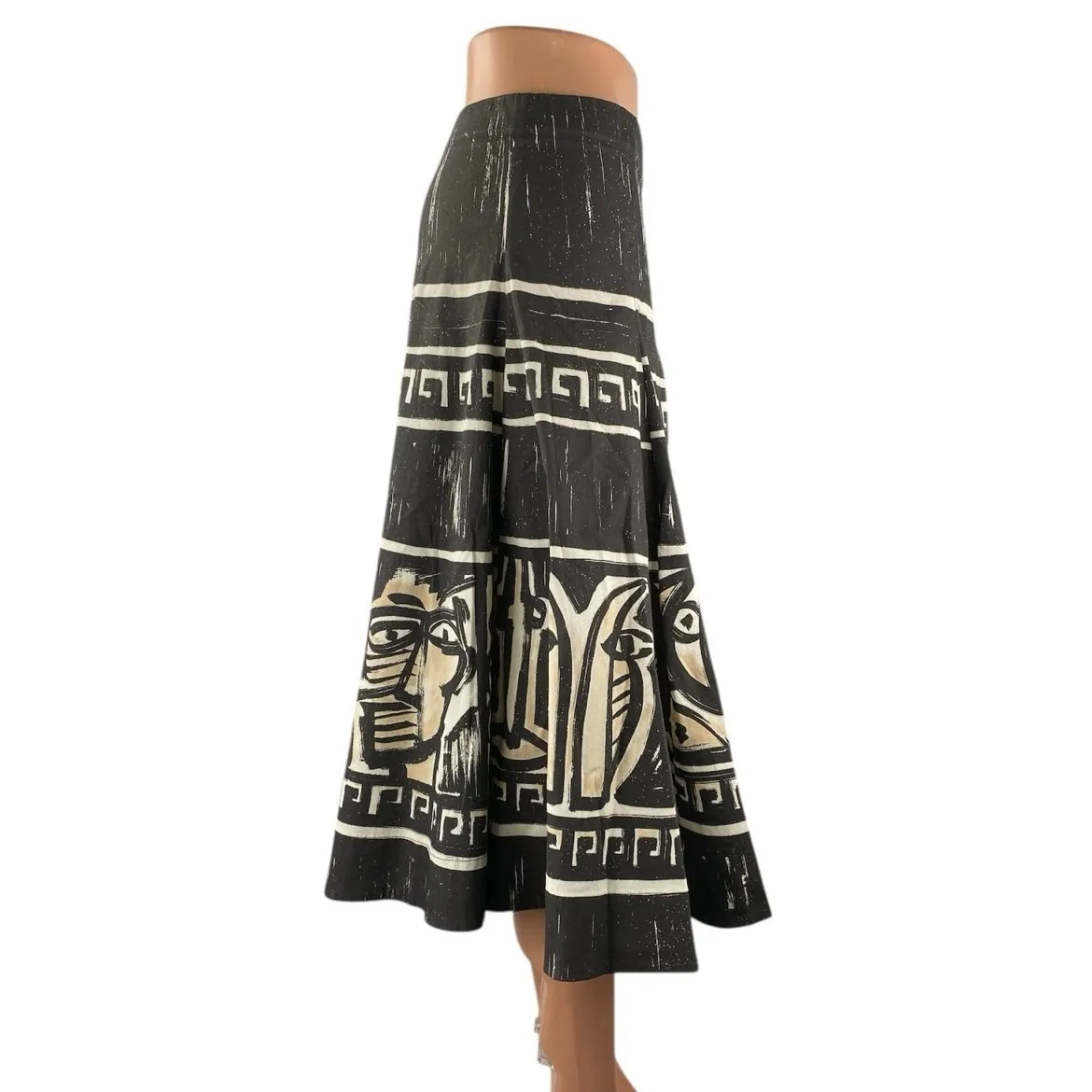 Women's Multicolor Nomad Printed High Waisted Zip Midi A - Image 3