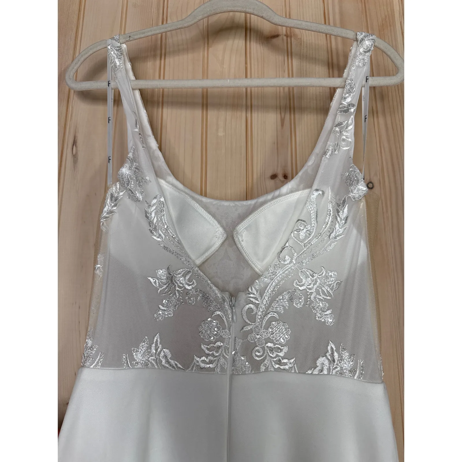 NWT Lulus Positively Romantic White Sheer Mesh Embroidered Maxi Dress Bridal S - Image 10