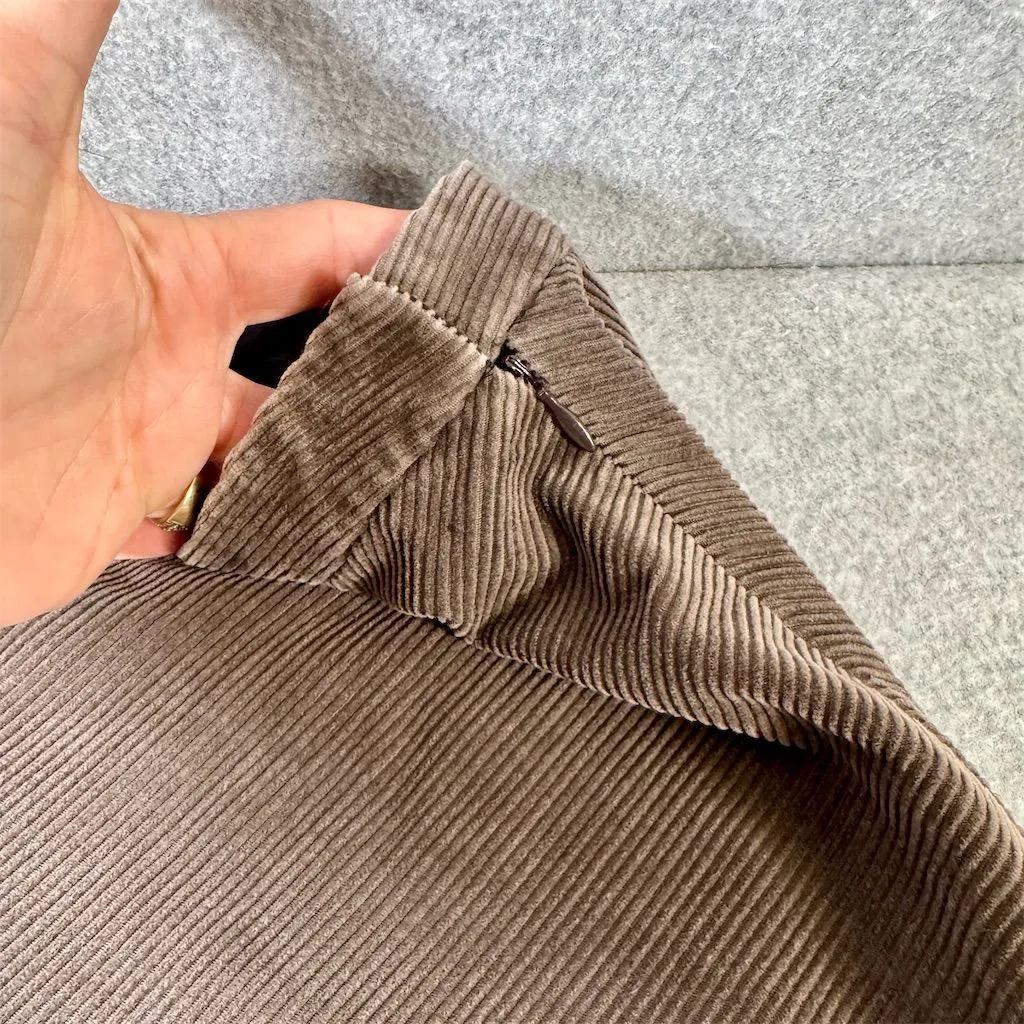 GAP Women's Vintage Brown Corduroy Midi Skirt Size 12 Casual - Image 3