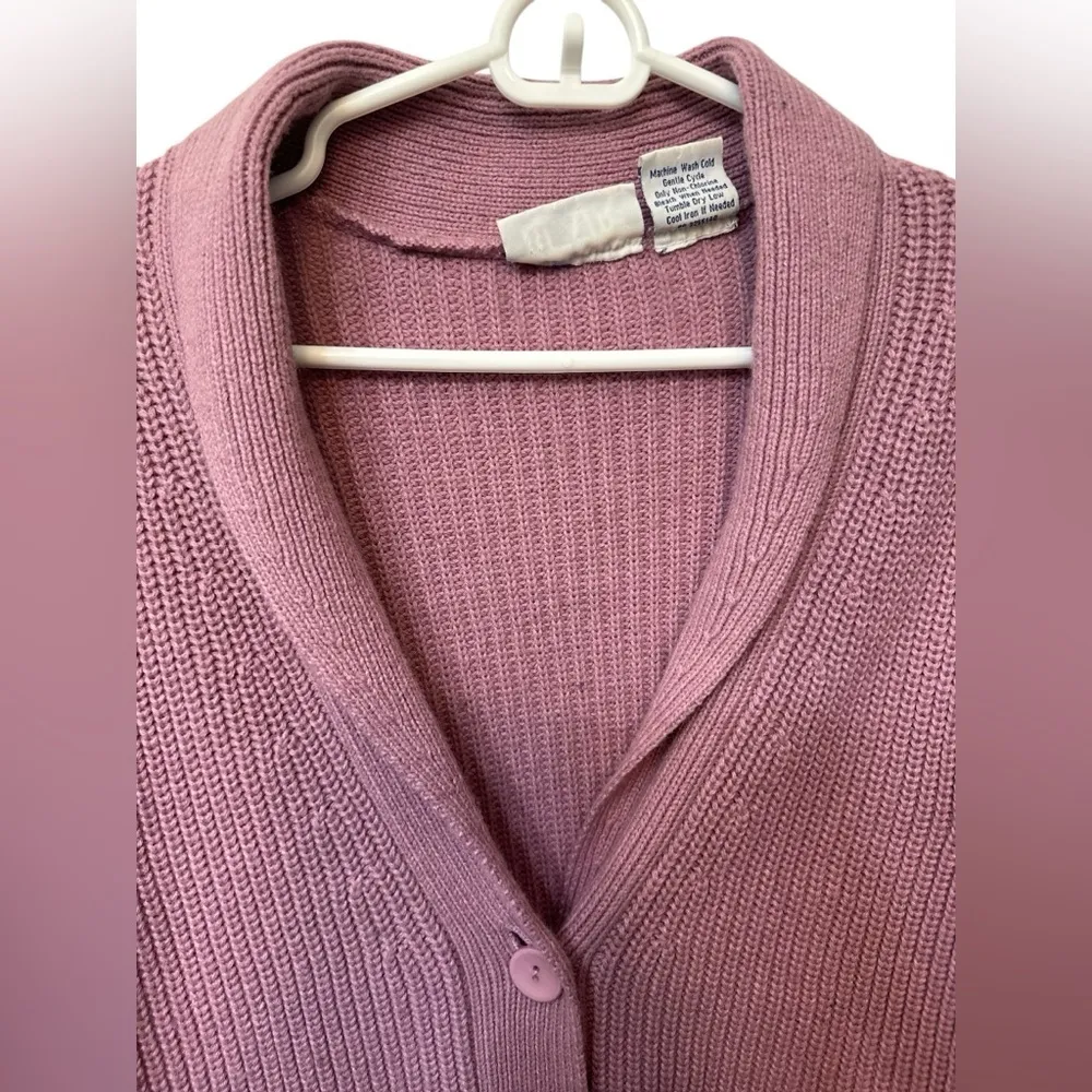Blair Shaker Knit Pink Cardigan Sweater - Image 4