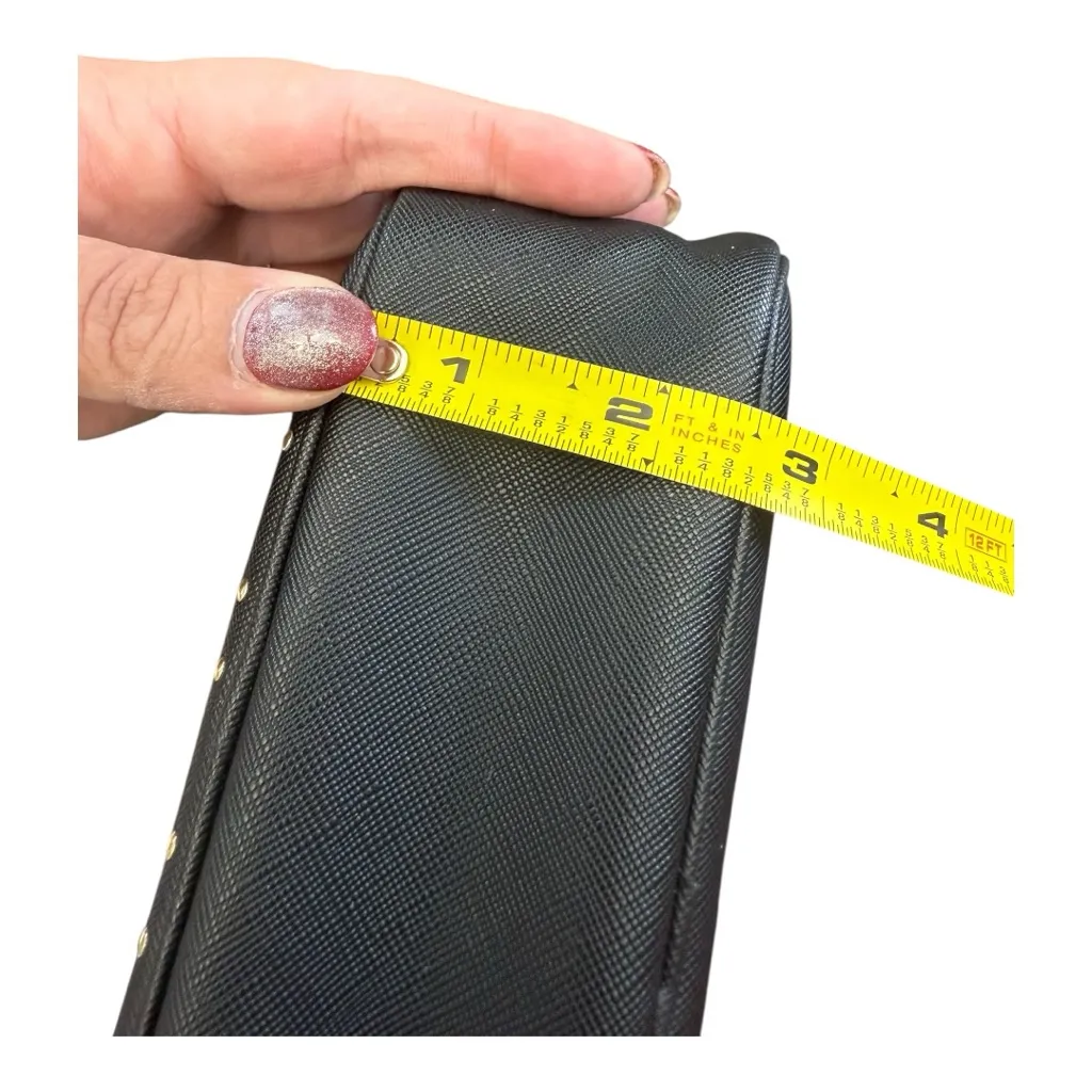 Victoria Secret Black Studded Crossbody Purse Handbag Beauty Shoulder Bag Tassel - Image 10