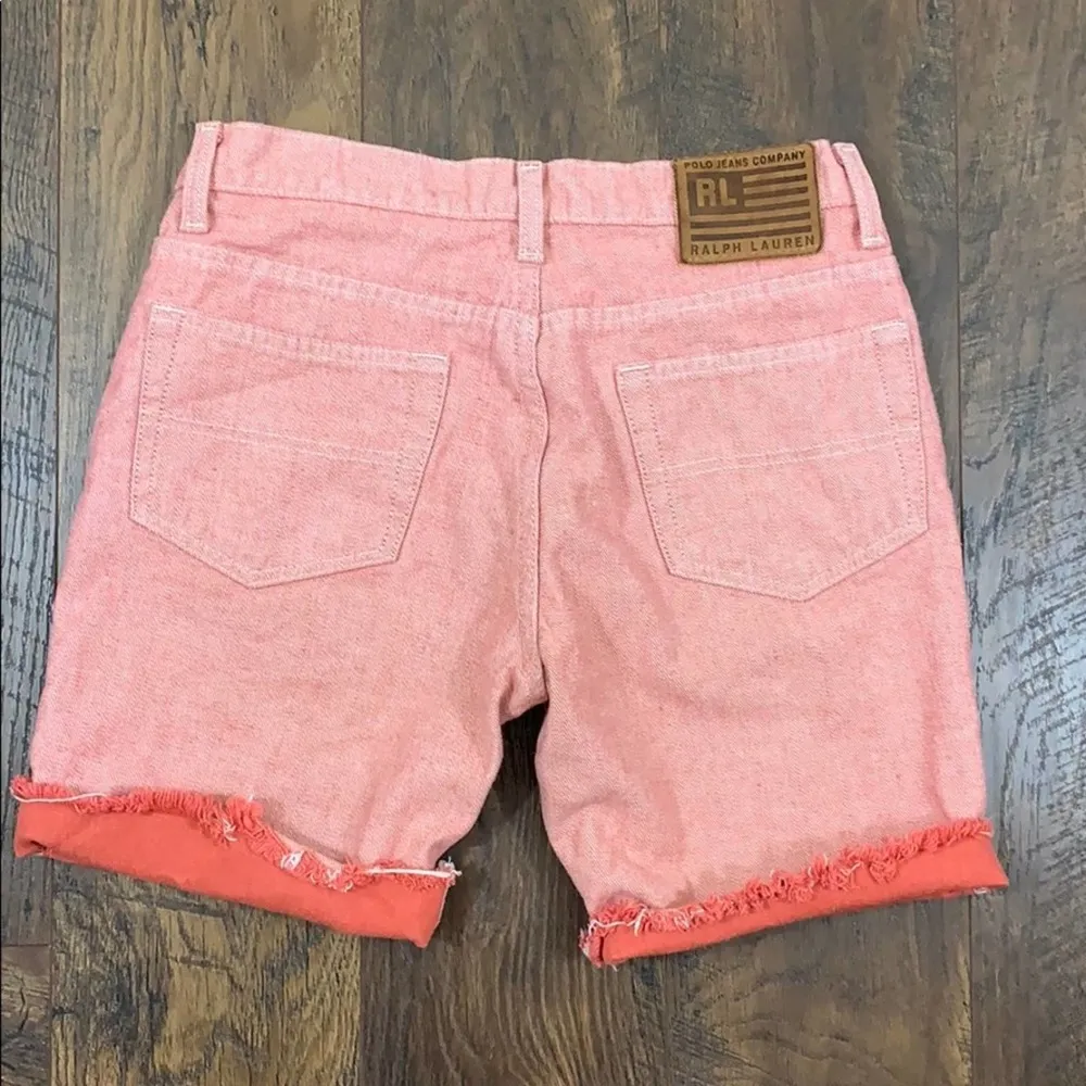 Ralph Lauren Red Cutoff Jean Shorts - Image 4