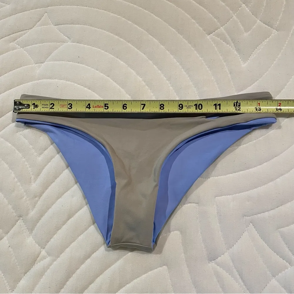 Breakers Reversible Cutout Bikini Bottom Grey Periwinkle Blue Small NWT - Image 7