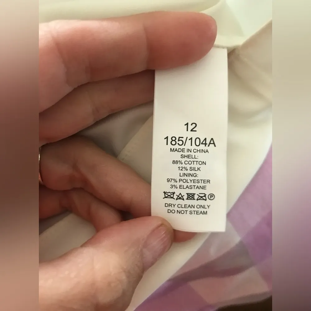 Kate Spade Fresh Lilac and White Mainline Gingham Organza Dress Sz 12 NWT - Image 14