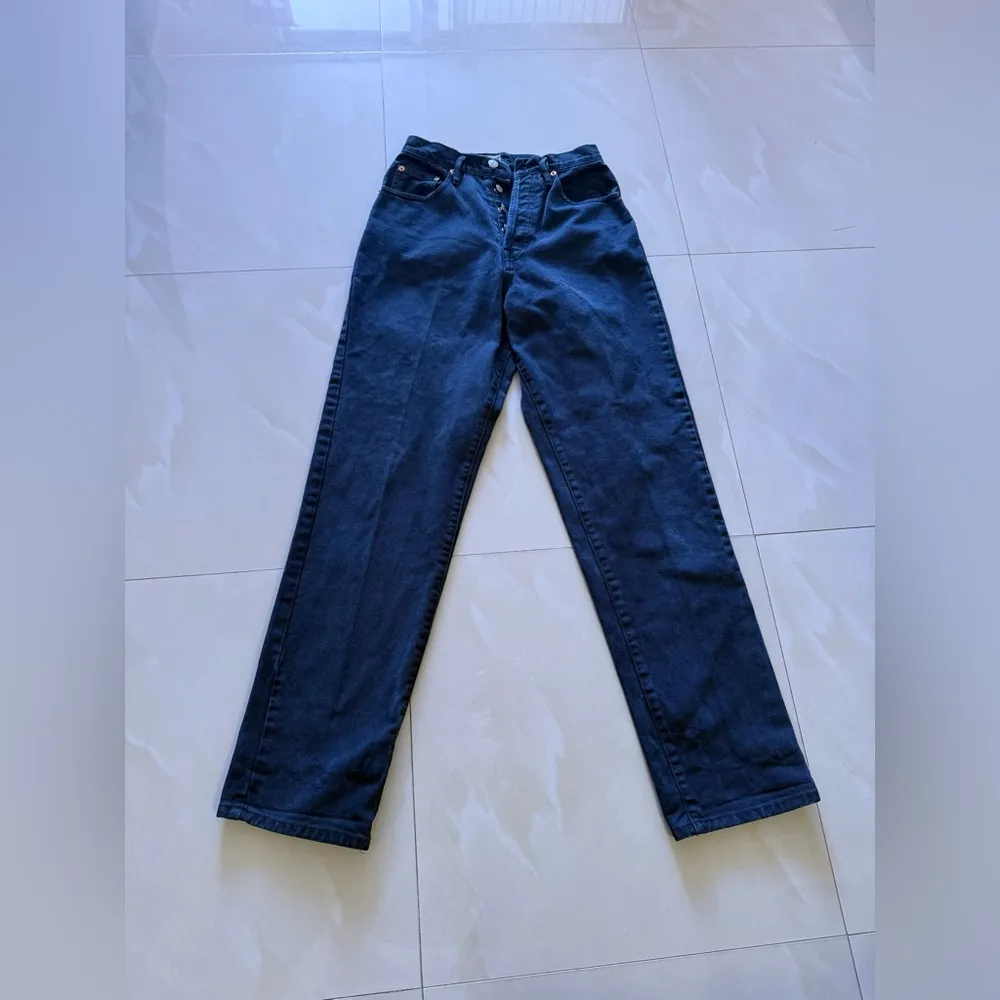 ET VOUS Jeans Women Vintage 80s High Rise Made In France Rare Black Size 36/6 - Image 10