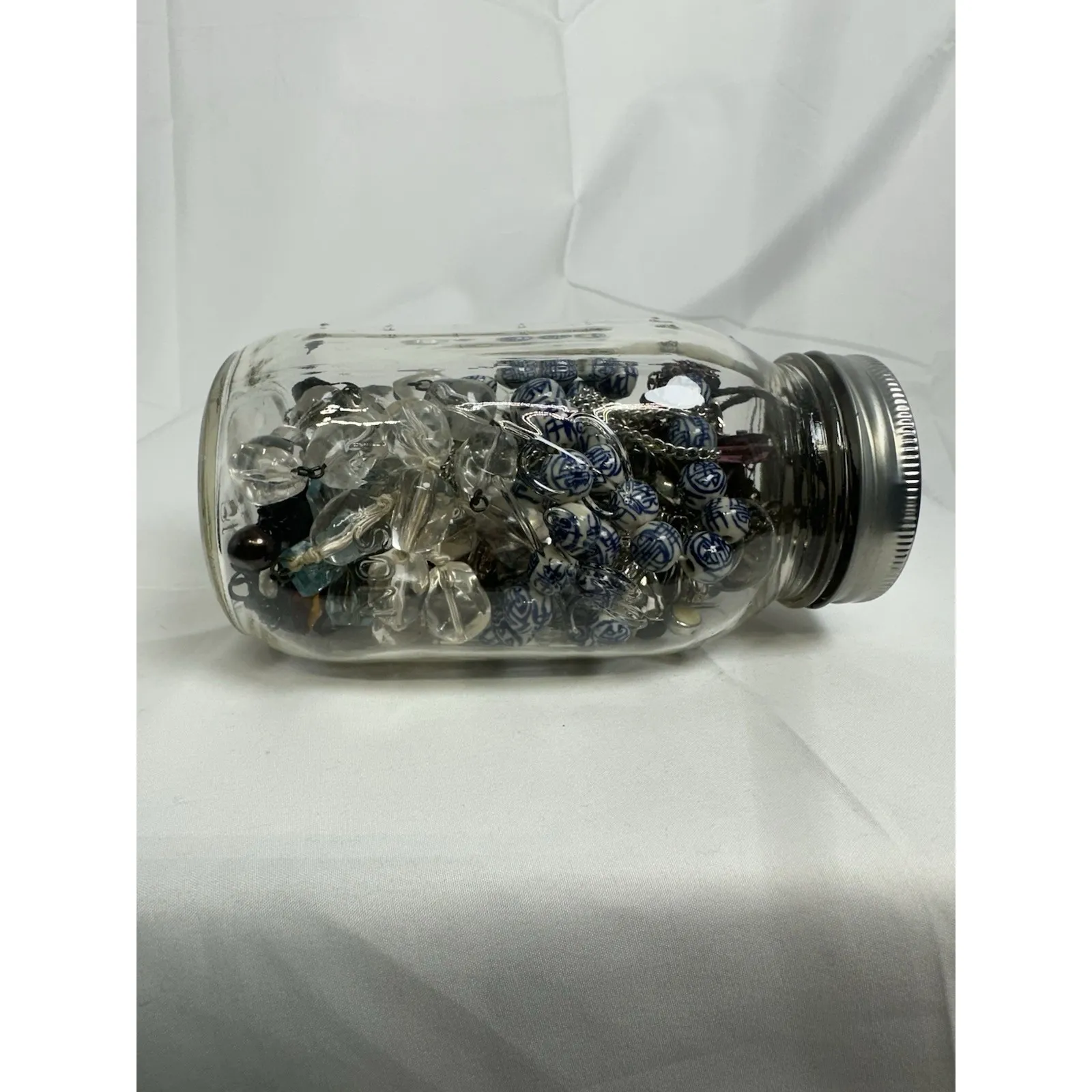 Mystery Jar Of Costume Fashion Jewelry Mix Of Bracelets Rings Necklaces Rings - Image 2