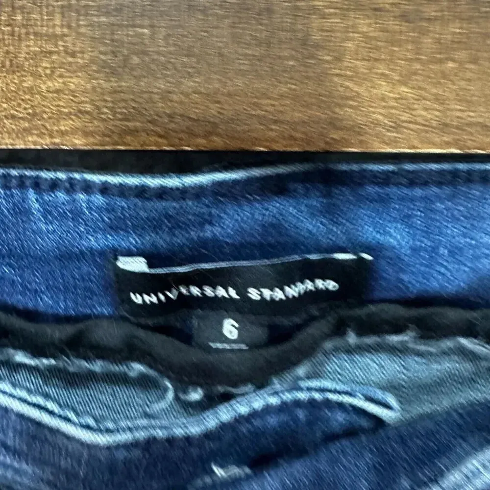 Universal Standard Skinny Ankle Jeans Womens 6 Blue Dark‎ Wash Stretch - Image 6