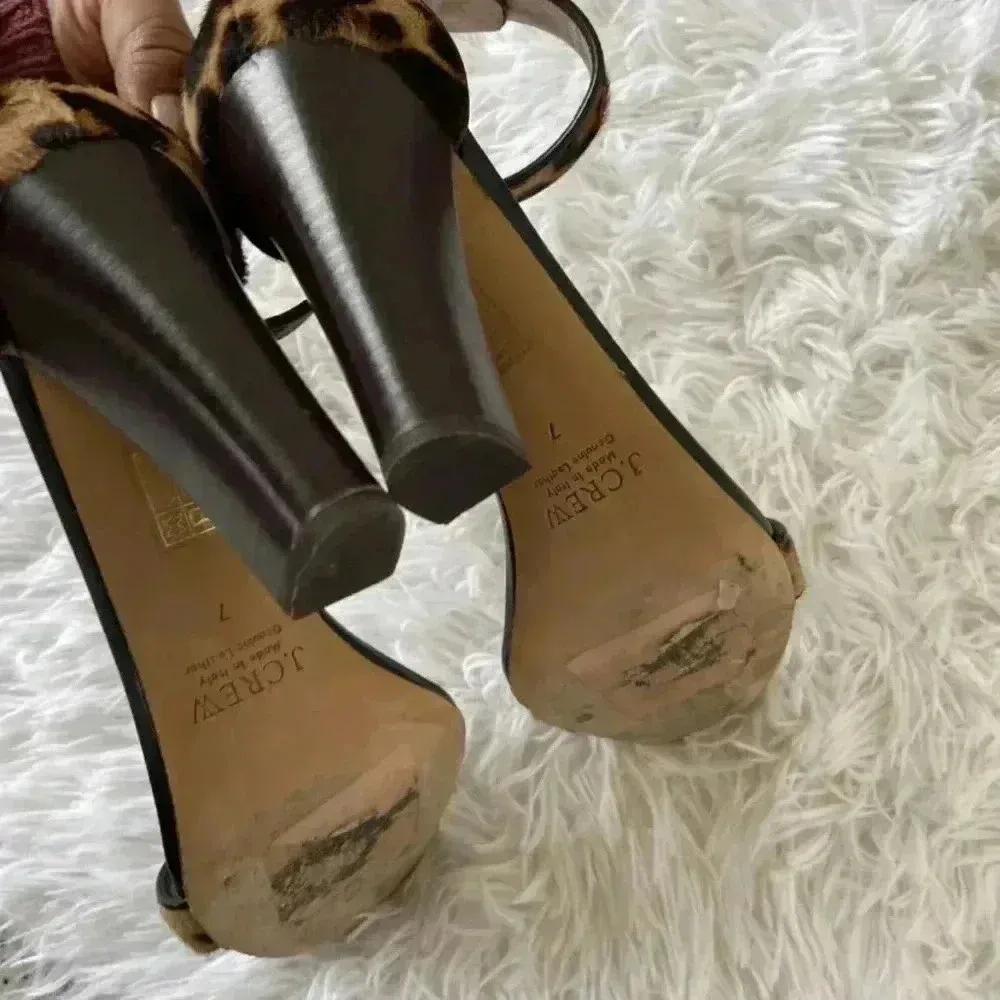 J CREW COLLECTION Lanie Calf-Hair Stacked Heel Shoe 7 - Image 11