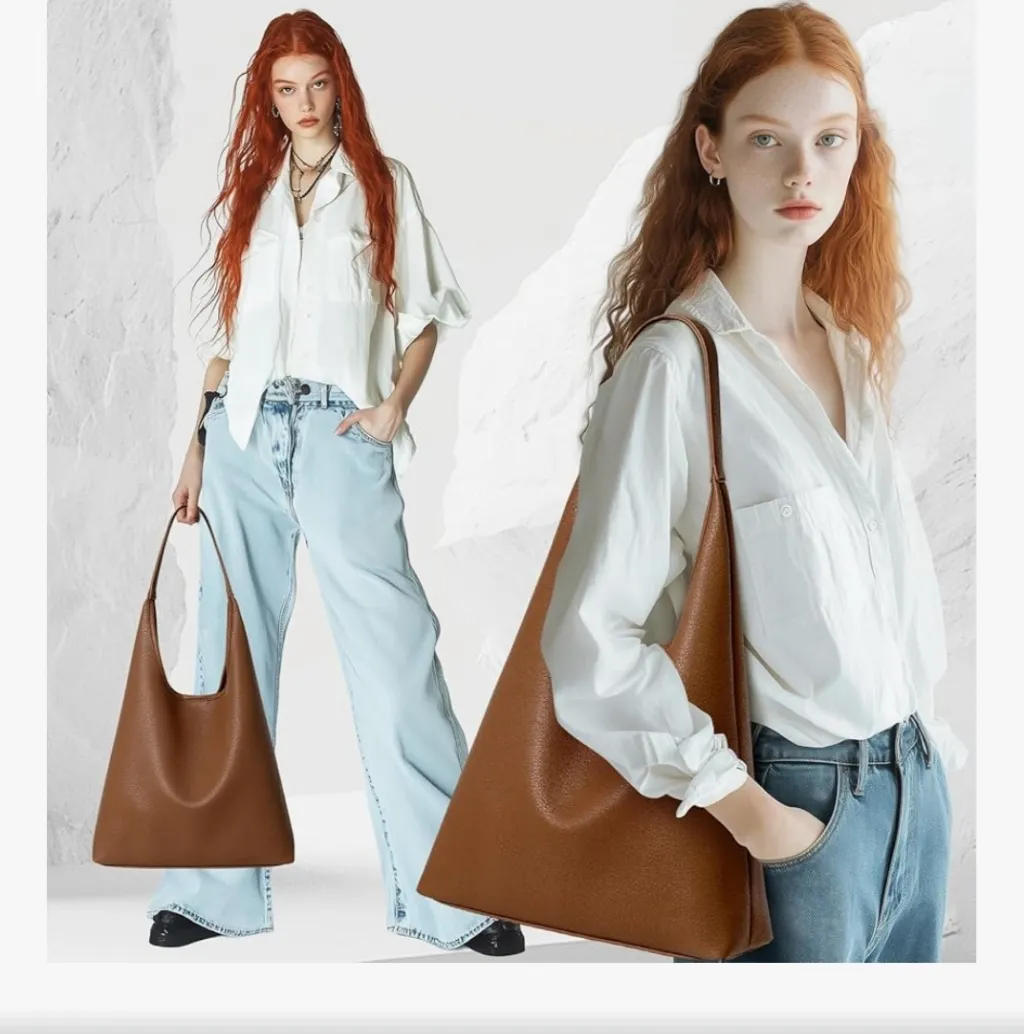 Vegan Leather Hobo Bag - Image 5
