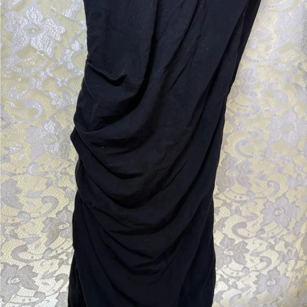 NWOT James Perse Black Long Sleeve bodycon mini Dress ruched sides sz 0 XS - Image 8