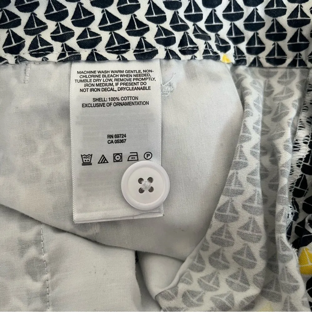 COLUMBIA PFG Super Bonehead Shorts Sailboat Print Cotton Womens Size 14 - Image 8