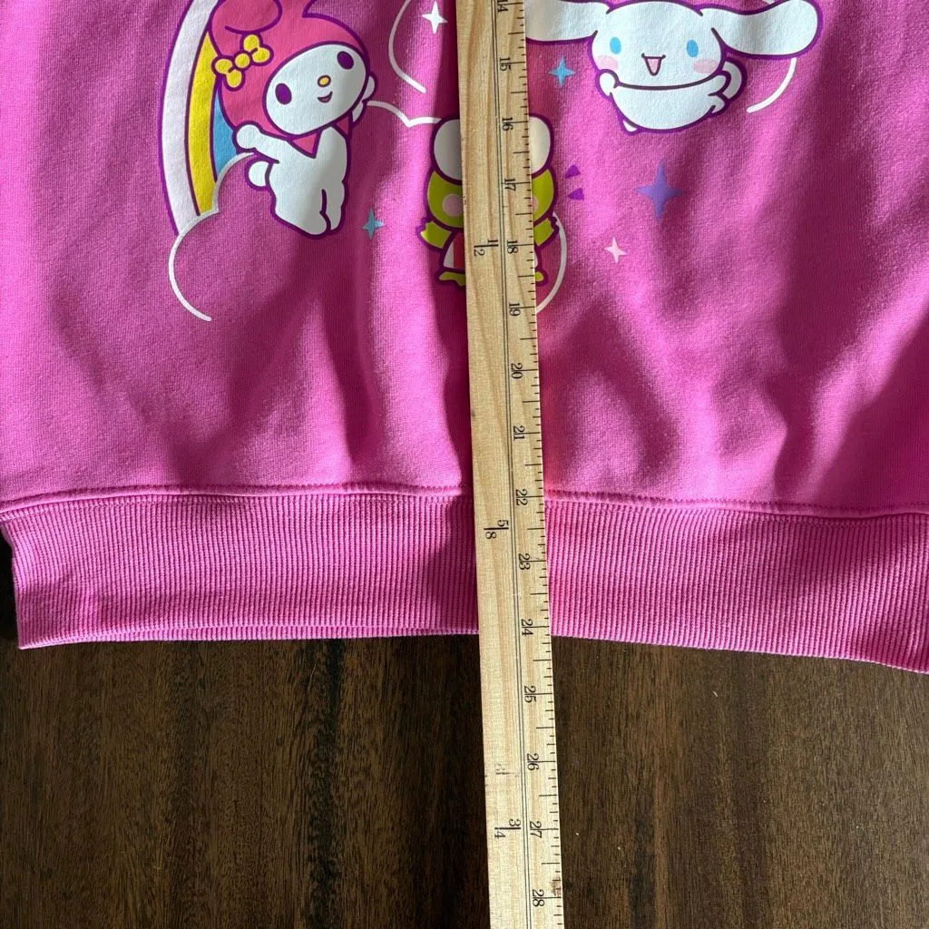 Hello Kitty Sweatshirt Size XS Sanrio My Melody Keroppi Pullover Pink Kidcore - Image 7