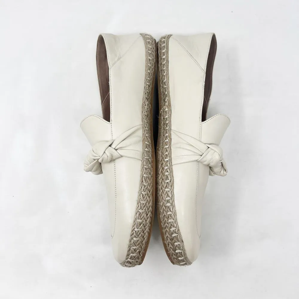 [Cole Haan] Cream Cloudfeel Knotted Leather Espadrille Loafer Flats Size 10B - Image 6