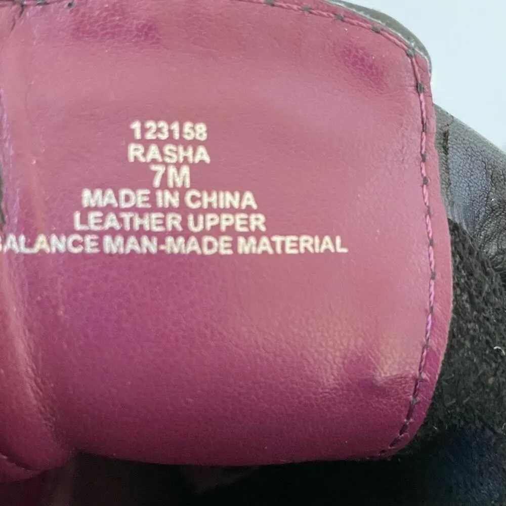 Michael Shannon Rasha black leather heeled buckle moto ankle boots size 7 - Image 12