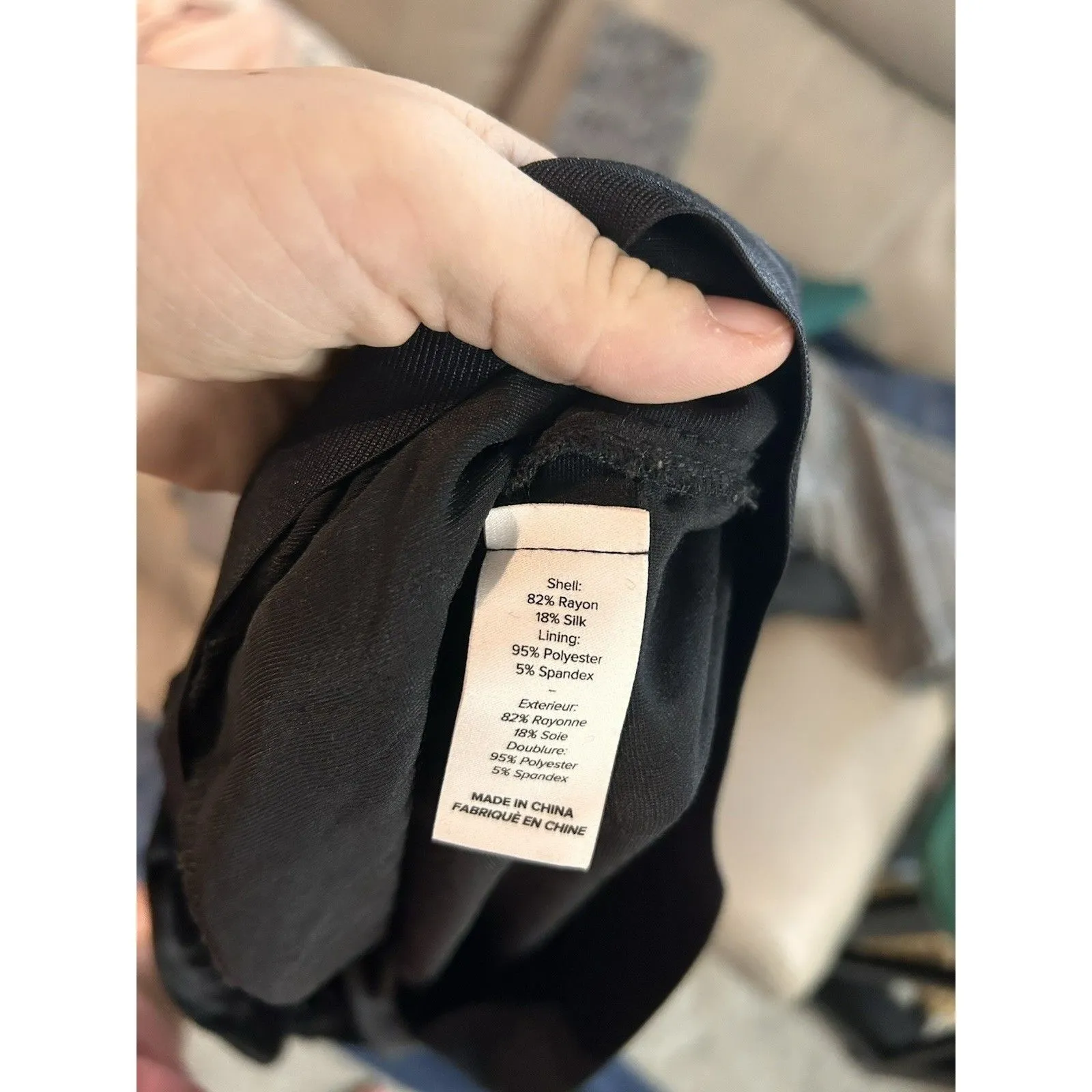 Cinq A‎ Sept Womens Velvet Black Pants Sz Small Joggers Trousers Rayon Silk - Image 5