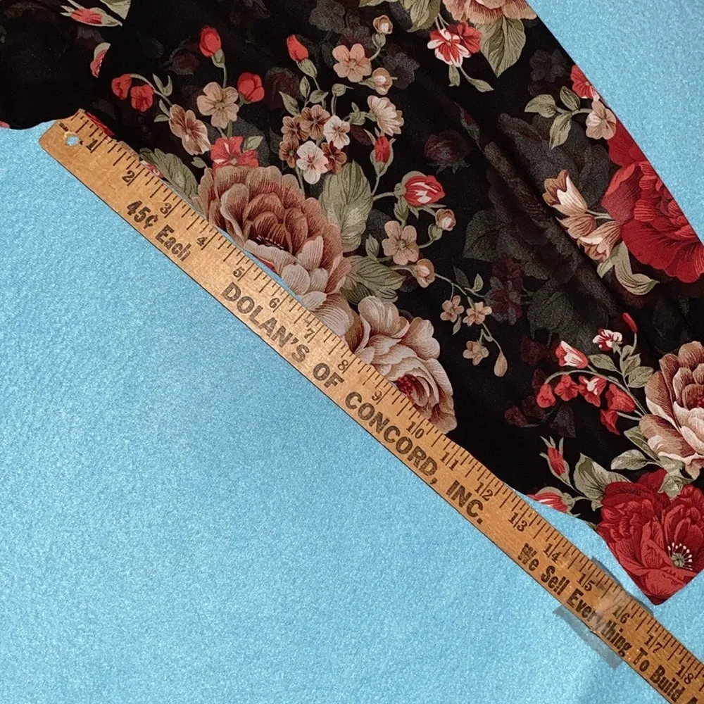 SHEIN Curve mock neck floral sheer long sleeve pullover flowy NEW size 4X - Image 11