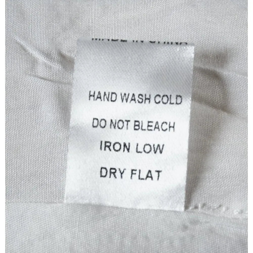 MABLE Gingham Plaid Checkered PeasantRuffle Sleeve Dress Womans Medium White - Image 7