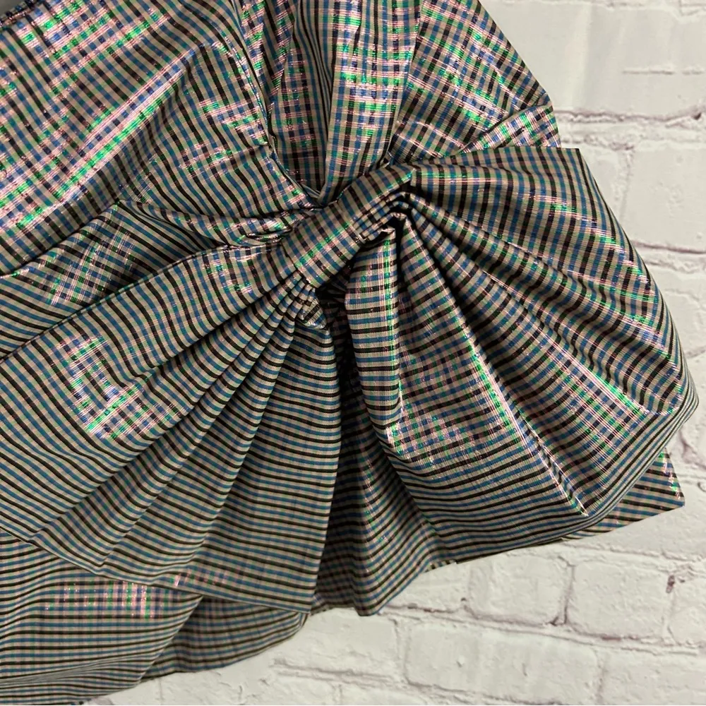 PushButton New Check Twisted Ribbon Point Glam micro skirt Medium Shopbop - Image 6