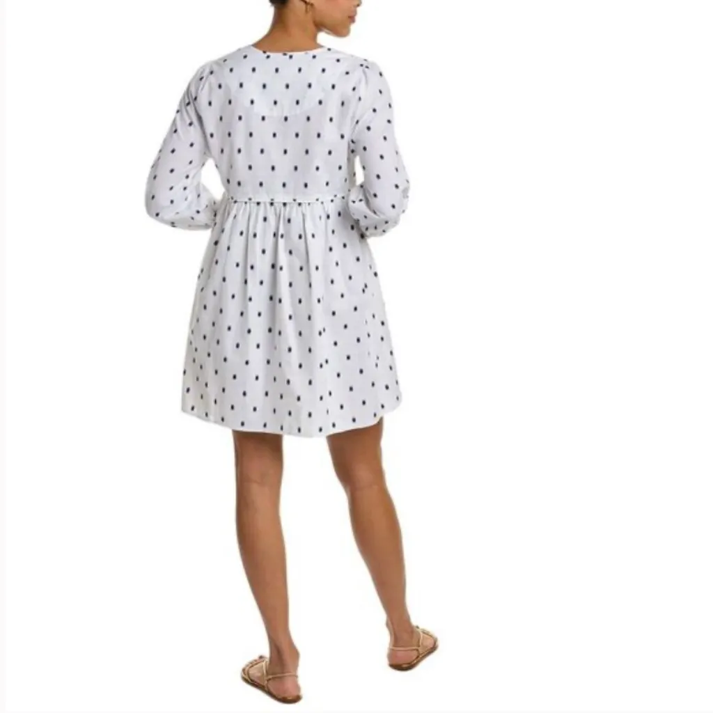 tyler boe Courtney‎ Clip Dot A Line Mini Dress Sz S Blue - Image 2